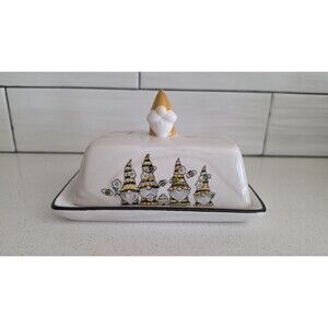 Heartland Hive Beehive Gnome Butter Dish
